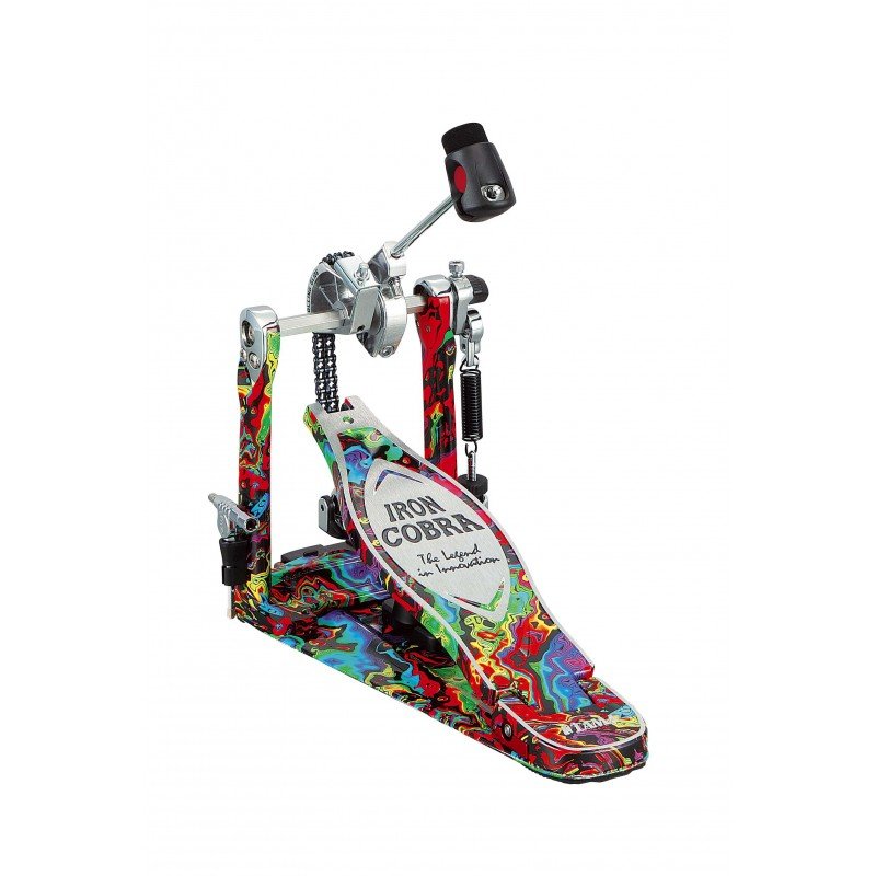 TAMA HP900RMPR Rolling Glide Single Pedal, Psychedelic Rainbow, одиночная педаль в кейсе, цвет Психоделическая радуга