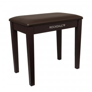 ROCKDALE RHAPSODY 100 Rosewood деревянная банкетка высотой 49см, цвет корпуса палисандр, сиденье кожзам коричневый