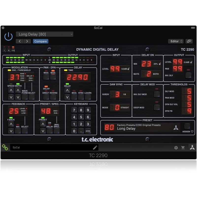 TC Electronic TC2290-DT плагин динамического дилея с контроллером