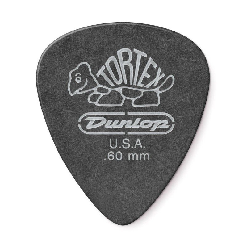 Dunlop 488P060 Tortex Pitch Black Standard 12Pack