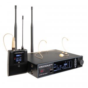 ROCKDALE PRO Stage 200 Head радиосистема с поясным передатчиком, головным микрофоном и ЖК-дисплеем