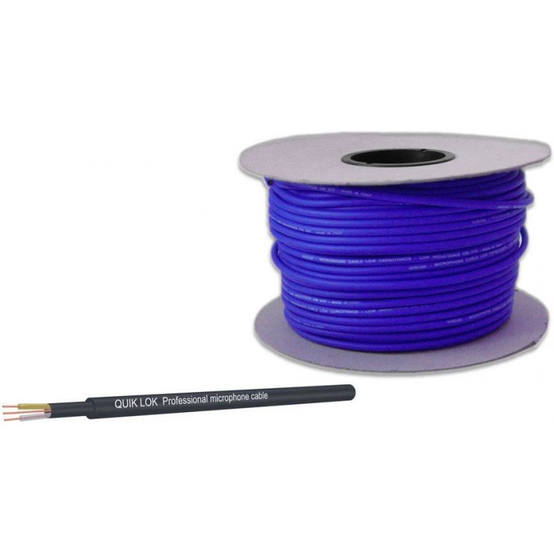 Quik Lok CH02230 blue микрофонный кабель серии Just, сечение 0,22 мм2 (22 AWG), оболочка ПВХ, цвет синий, цена за метр