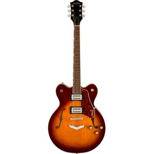 GRETSCH G2622 Streamliner CB DC FRGLW полуакустическая гитара, цвет темный санберст