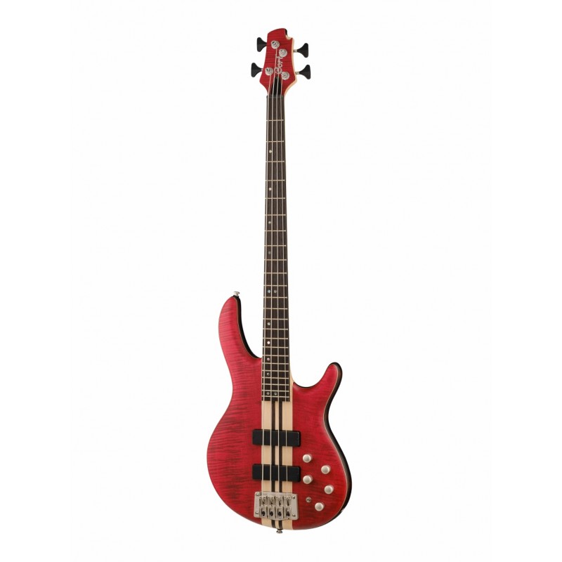 A4-Plus-FMMH-WBAG-OPBC Artisan Series Бас-гитара, красная, с чехлом, Cort