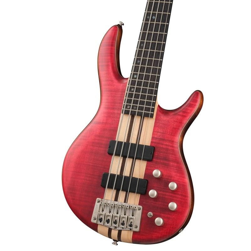 A5-Plus-FMMH-WBAG-OPBC Artisan Series Бас-гитара 5-струнная, красная, с чехлом, Cort