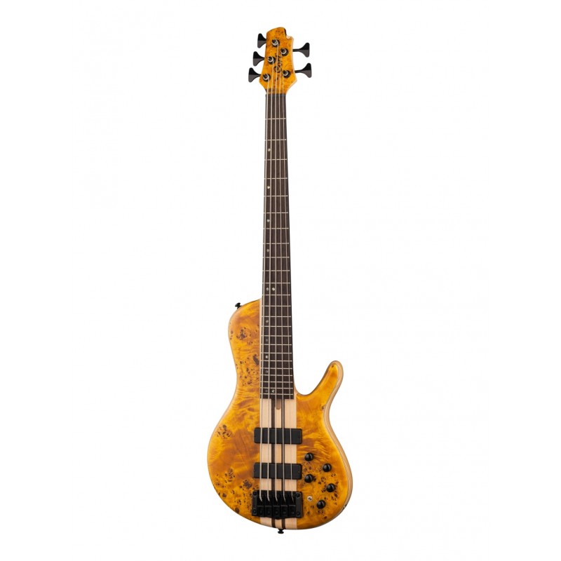 A5-Plus-SC-AOP Artisan Series Бас-гитара 5-струнная, цвет янтарь, с чехлом Cort