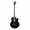 AB850F-BK-BAG Acoustic Bass Series Электро-акустическая бас-гитара, с вырезом, черная, Cort