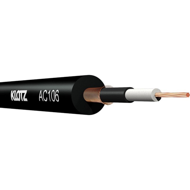 AC106SW.030 Кабель акустический 0,22мм2, небалансный, 30м, черный, Klotz AC106SW.030 Кабель акустический 0,22мм2, небалансный, 30м, черный, Klotz
