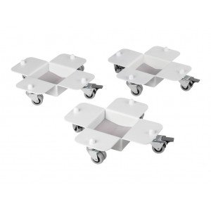 AGPST-2WH Комплект транспортировочных роликов для концертного рояля (3шт), белый, Aurora