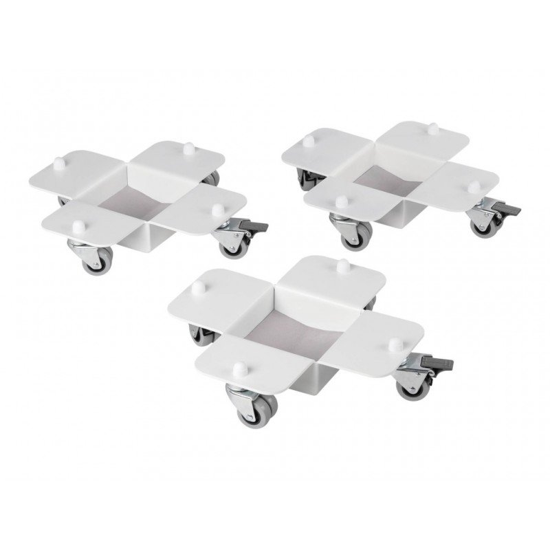 AGPST-2WH Комплект транспортировочных роликов для концертного рояля (3шт), белый, Aurora