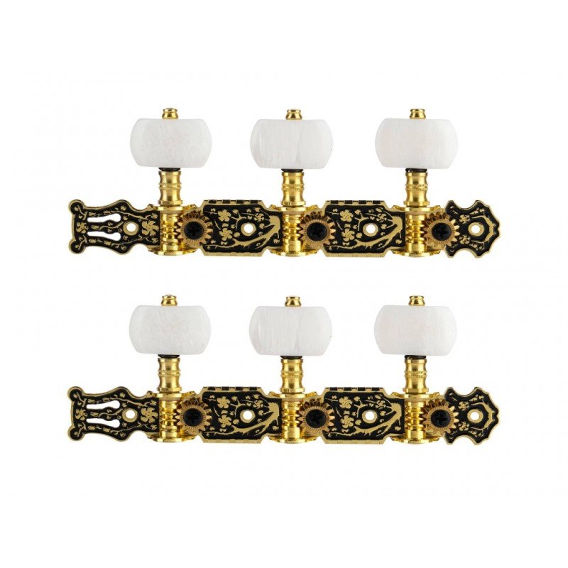 AO-020HV1P Комплект колковой механики на планке, черный/золотой, Alice