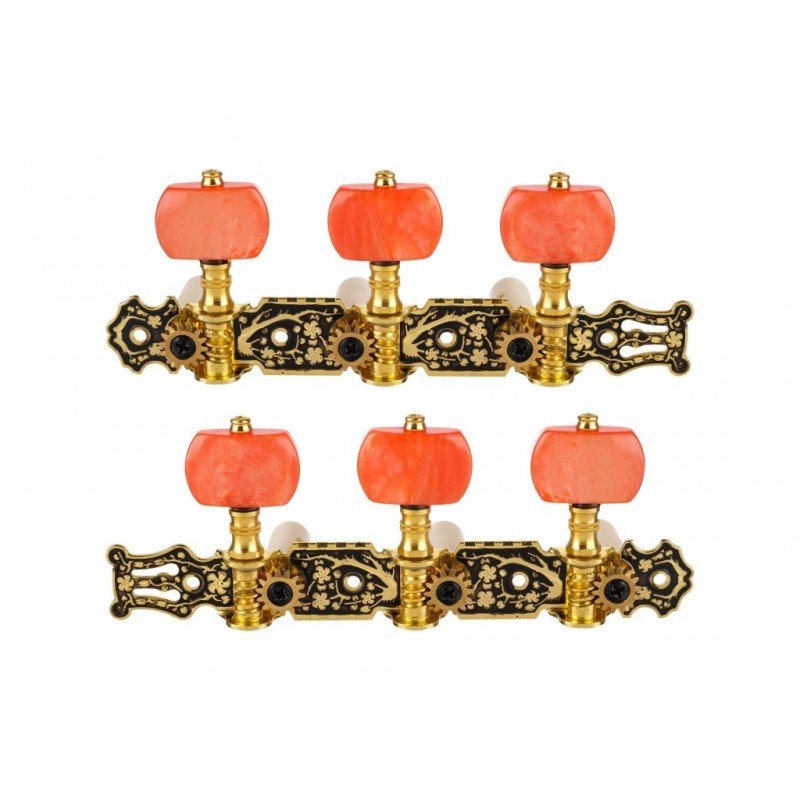 AO-020HV2P Комплект колковой механики на планке, черный/золотой, Alice