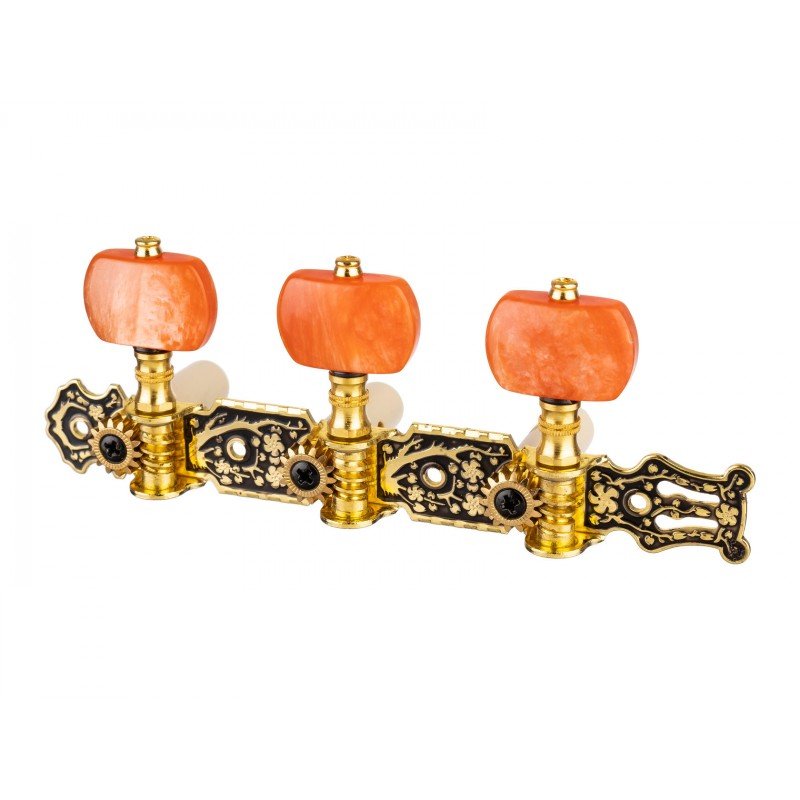 AO-020HV2P Комплект колковой механики на планке, черный/золотой, Alice