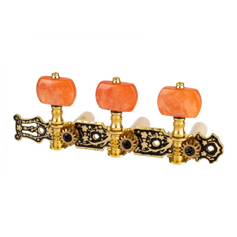 AO-020HV2P Комплект колковой механики на планке, черный/золотой, Alice