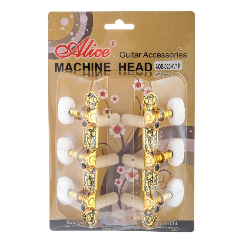 AOS-020HV1P Комплект колковой механики на планке, позолоченный, Alice