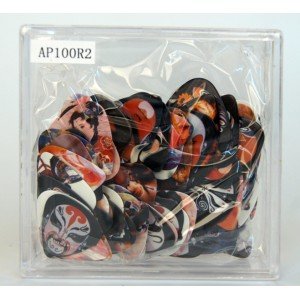 AP-100R2 Коробка медиаторов, толщина 0,46-0,81мм, рисунок с двух сторон, 100шт Alice