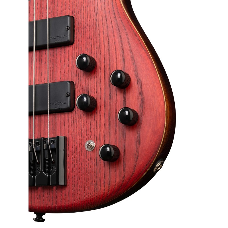 B4-Element-WBAG-OPBR Artisan Series Бас-гитара, цвет красный, с чехлом, Cort