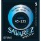 B70M5 Hexagonal Explosion Комплект струн для 5-струнной бас-гитары, никелированные, 45-135, Savarez