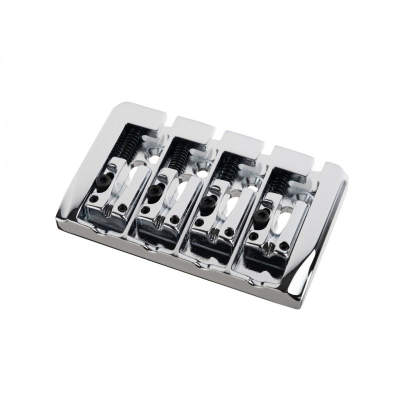 BB404-CR Бридж (струнодержатель) для бас-гитары, хром, Paxphil