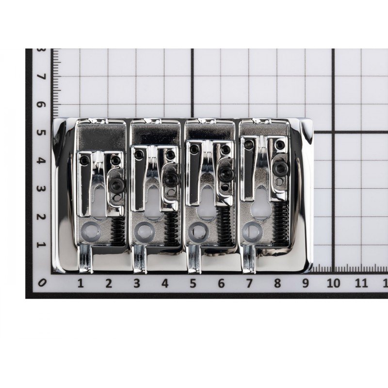 BB404-CR Бридж (струнодержатель) для бас-гитары, хром, Paxphil