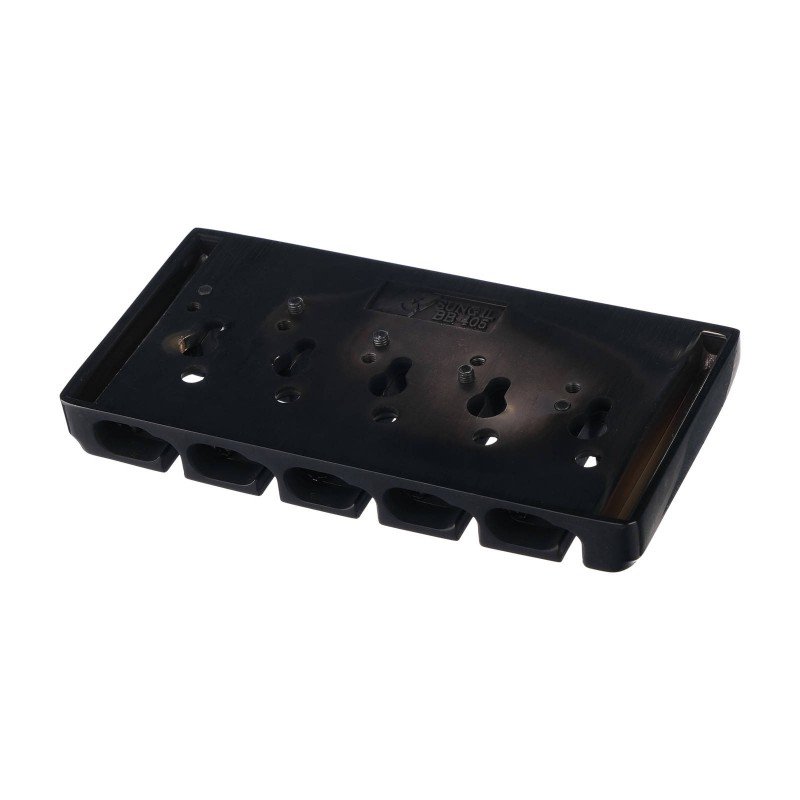BB405-BK Бридж для 5-струнной бас-гитары, черный, Paxphil BB405-BK Бридж для 5-струнной бас-гитары, черный, Paxphil