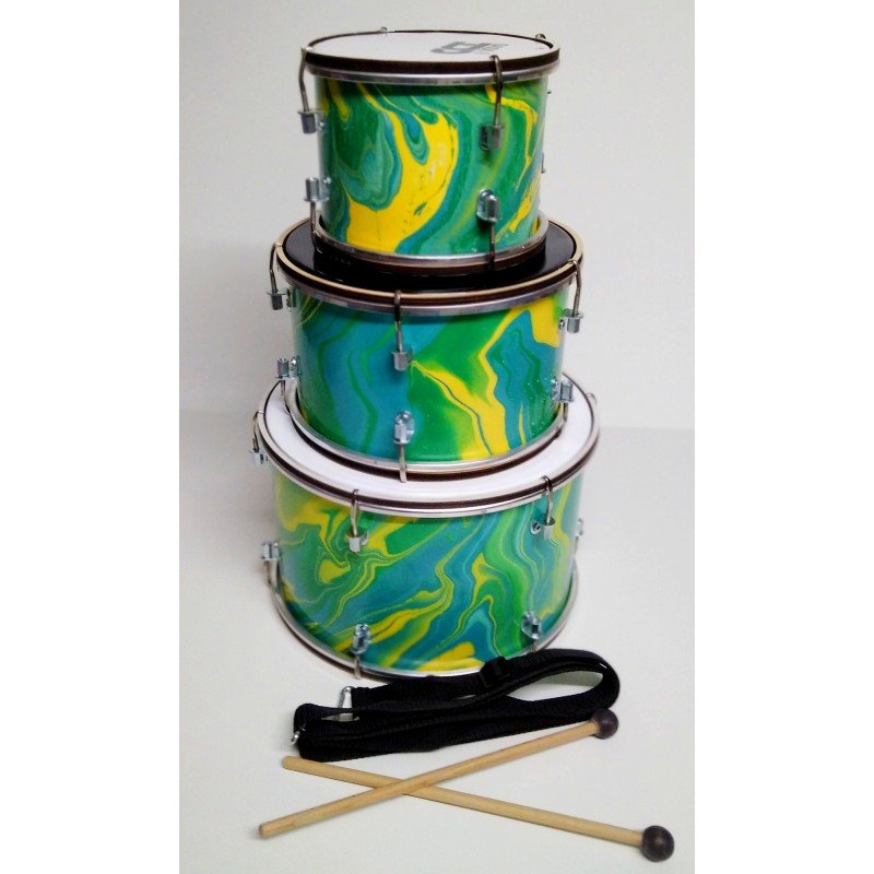 BD-6-2А1 Барабан 6" 15х12см, рисунок "Океан", палочки, ремень, Мастерская Бехтеревых