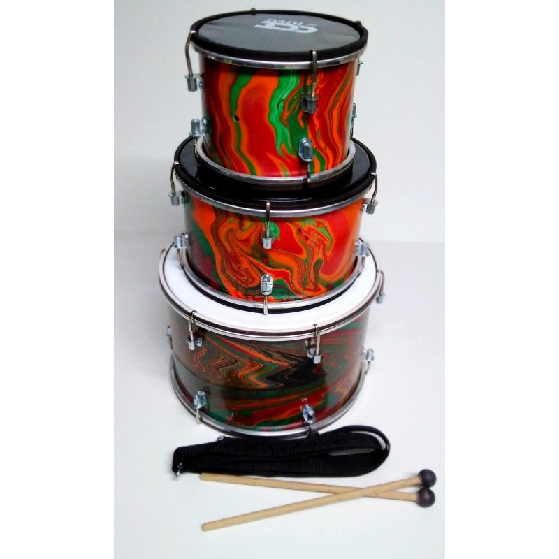 BD-6-2А2 Барабан 6" 15х12см, рисунок "Земля", палочки, ремень, Мастерская Бехтеревых