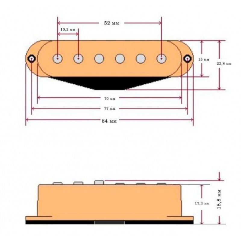 BGP401SBE True Vintage Stratocaster Комплект магнитных звукоснимателей, бежевый, Bagdasar guitars