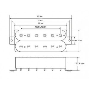 BGP501BC Vintage PAF Звукосниматель магнитный, бриджевый, хром, Bagdasar guitars BGP501BC Vintage PAF Звукосниматель магнитный, бриджевый, хром, Bagdasar guitars