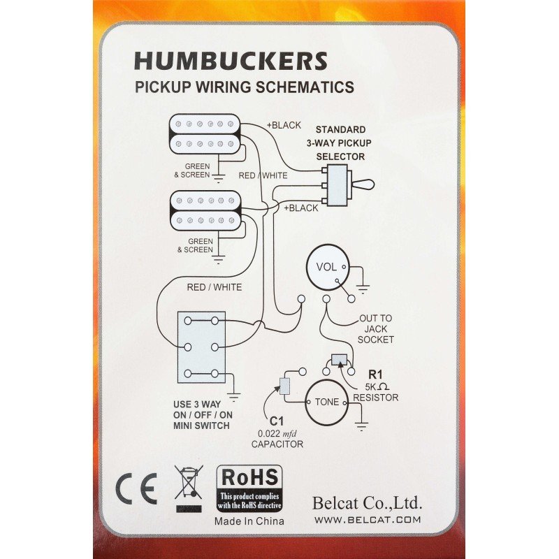 BH-33Neck-WH Звукосниматель магнитный, хамбакер, нековый, белый, Belcat