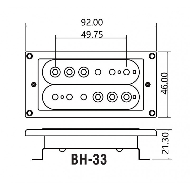 BH-33Neck-WH Звукосниматель магнитный, хамбакер, нековый, белый, Belcat