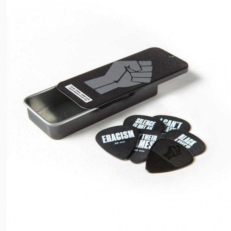 BLMT03 Black Lives Matter Медиаторы 6шт, толщина 0,88мм, черные, Dunlop BLMT03 Black Lives Matter Медиаторы 6шт, толщина 0,88мм, черные, Dunlop