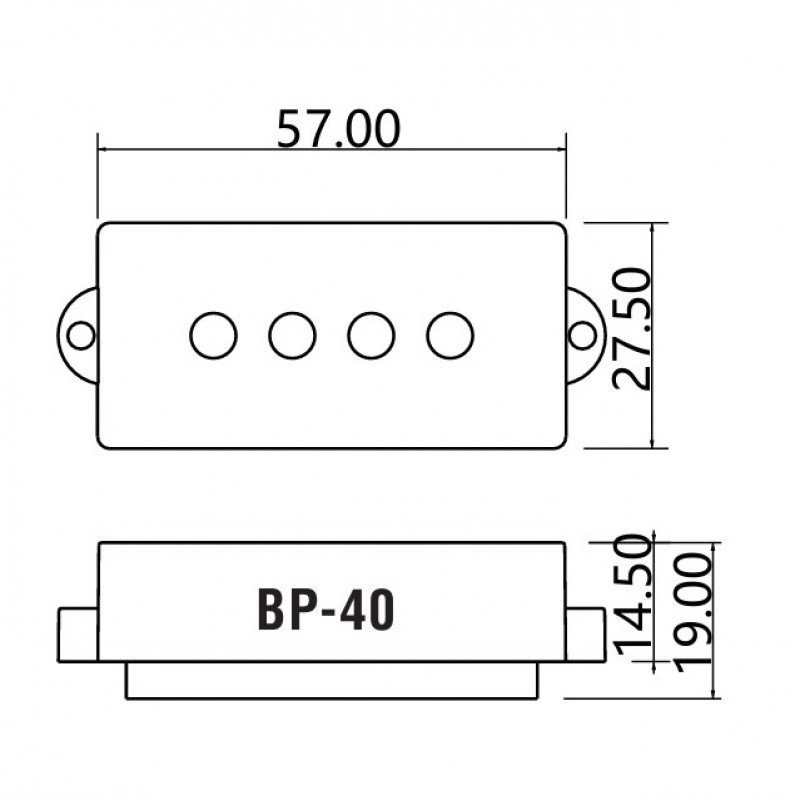 BP-40A-BK Звукосниматель магнитный, басовый, черный, Belcat