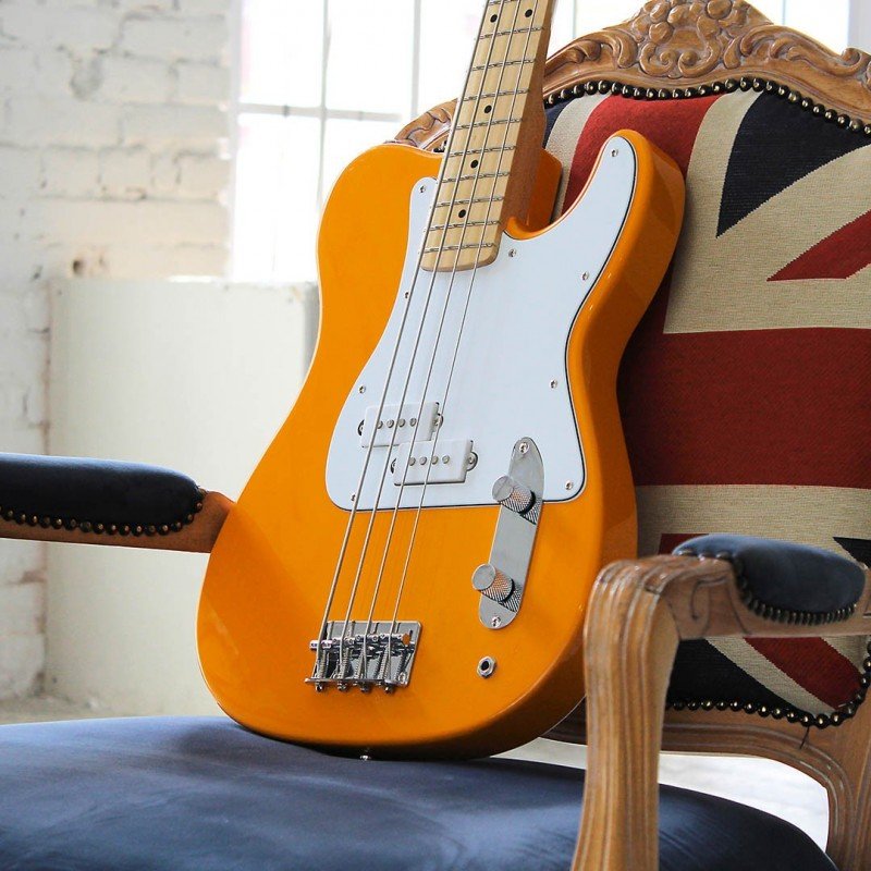 BREED-42-bass Бас-гитара, оранжевая, Kononykheen Guitars