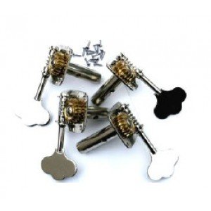 BXZ-10 Комплект колковой механики для контрабаса 3/4, посеребренный, Mirra