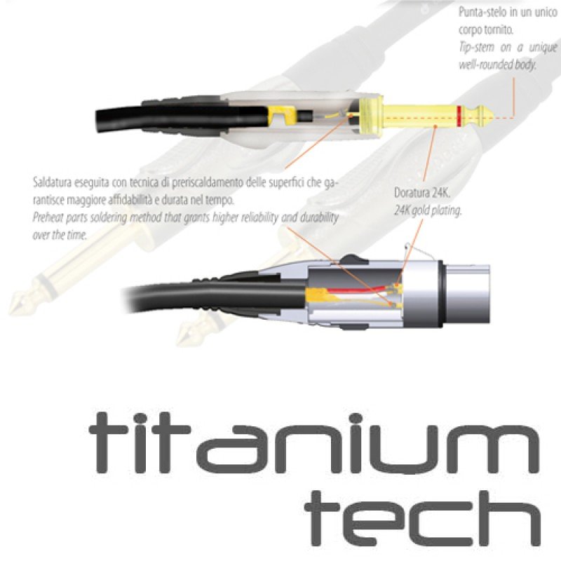 Bespeco TT50PP Кабель готовый инструментальный "TITANIUM TECH" Bespeco TT50PP Кабель готовый инструментальный "TITANIUM TECH"