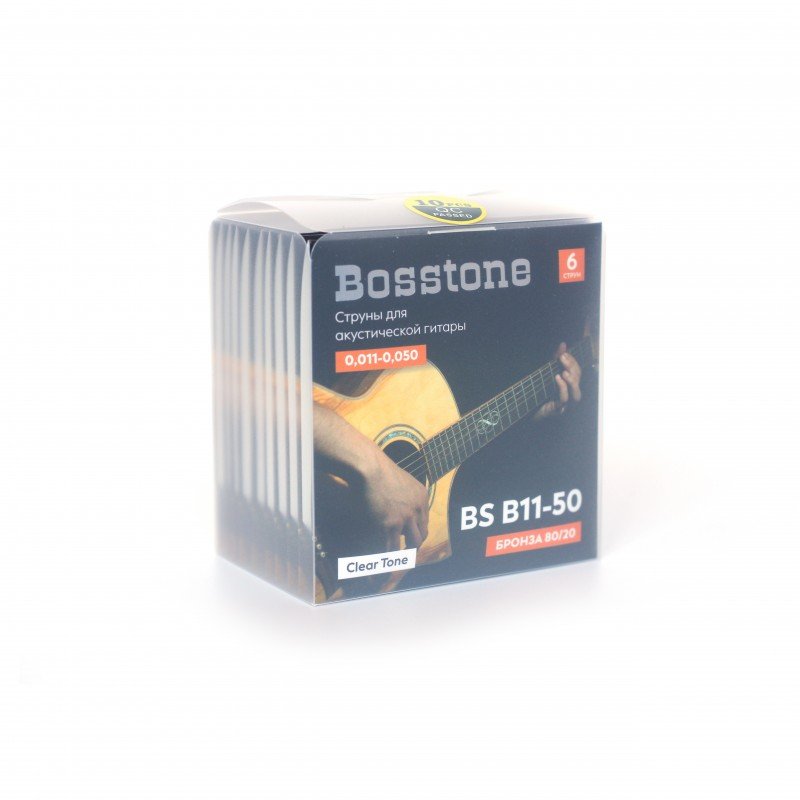 Bosstone BS B11-50 Комплект из 6-ти струн для акустической гитары бронза Bosstone BS B11-50 Комплект из 6-ти струн для акустической гитары бронза