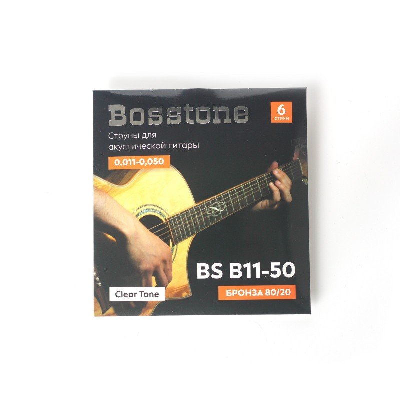 Bosstone BS B11-50 Комплект из 6-ти струн для акустической гитары бронза Bosstone BS B11-50 Комплект из 6-ти струн для акустической гитары бронза