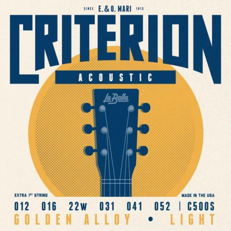 C500S Criterion Комплект струн для акустической гитары, бронза 80/20, 12-52, La Bella