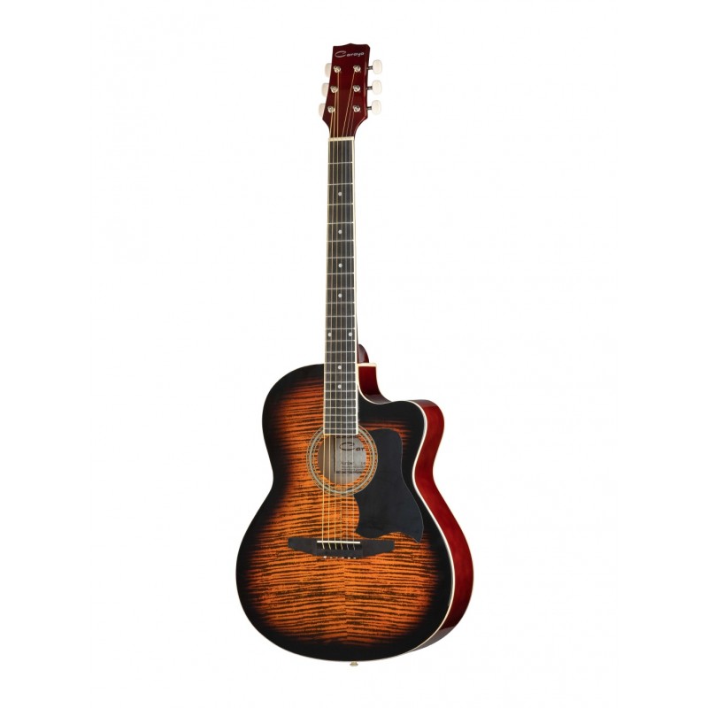 C901T-BS Акустическая гитара, с вырезом, санберст, Caraya