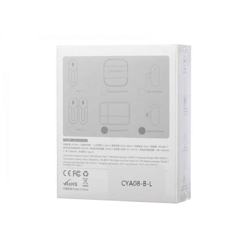 CYA08-B-L Микрофон беспроводной, Lightning, Simple Fly CYA08-B-L Микрофон беспроводной, Lightning, Simple Fly