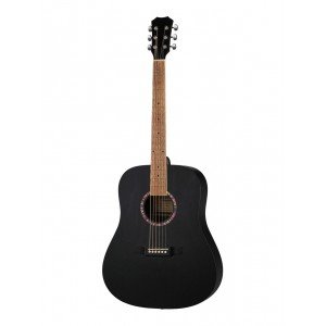 D-Black-43 Гитара акустическая, черная, Кунгурская Акустика