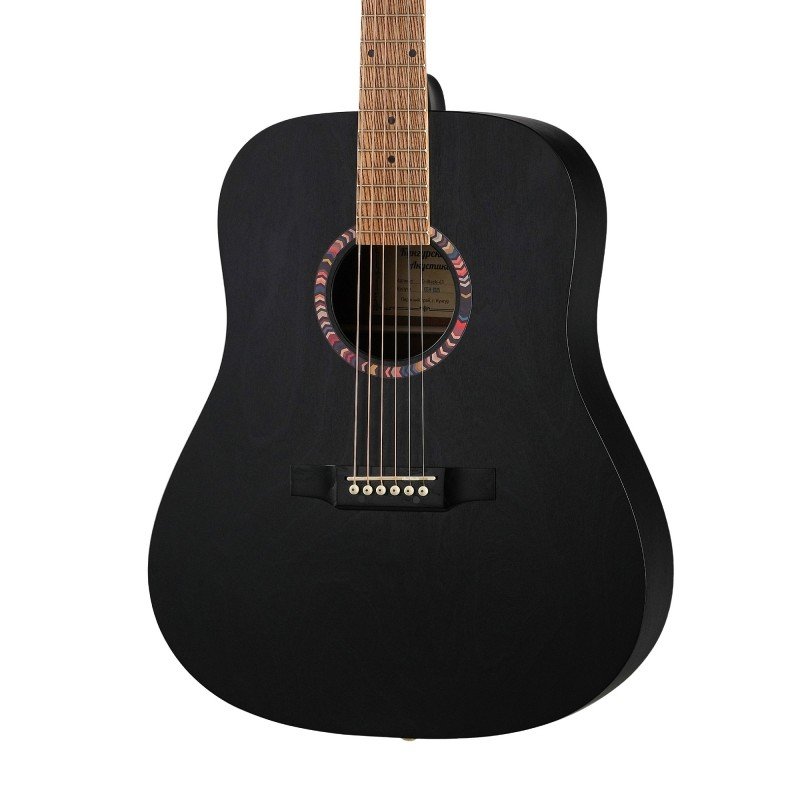 D-Black-43 Гитара акустическая, черная, Кунгурская Акустика