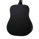 D-Black-43 Гитара акустическая, черная, Кунгурская Акустика