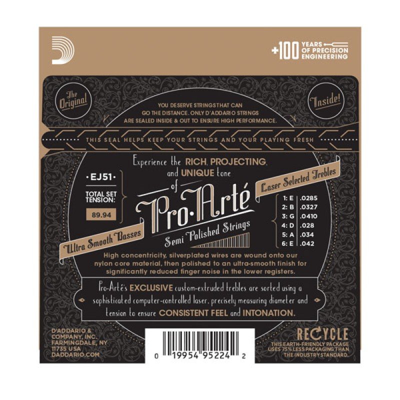 D'Addario EJ51 Набор 6 струн для гитары классик D'Addario EJ51 Набор 6 струн для гитары классик