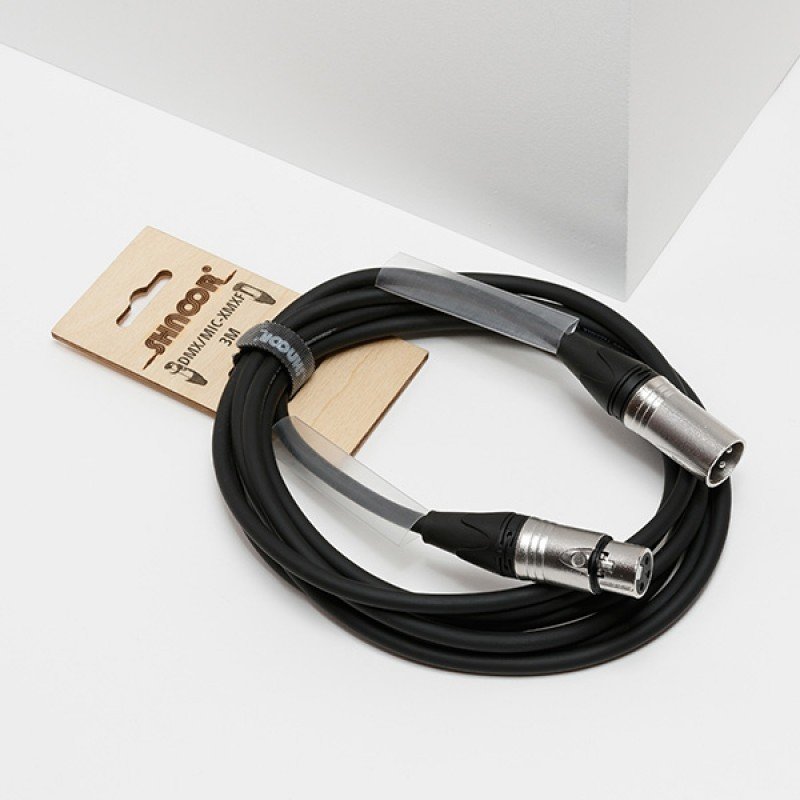 DMX/MIC-XMXF-1m Кабель микрофонный/DMX, XLR, 1м, SHNOOR
