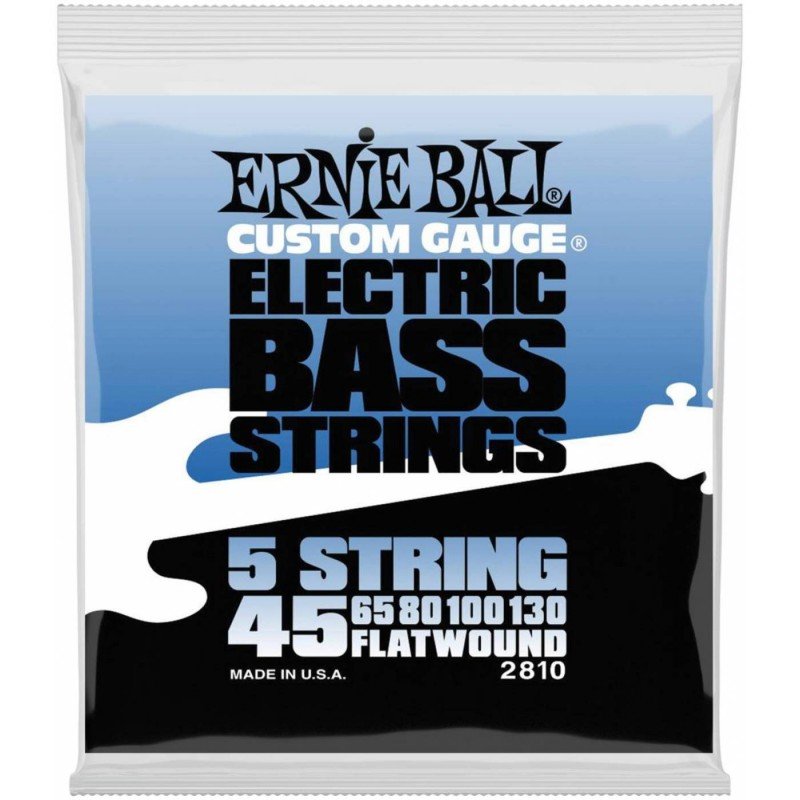 ERNIE BALL 2810 Flatwound 45-130 - Струны для бас-гитары 5 струнной Эрни Болл