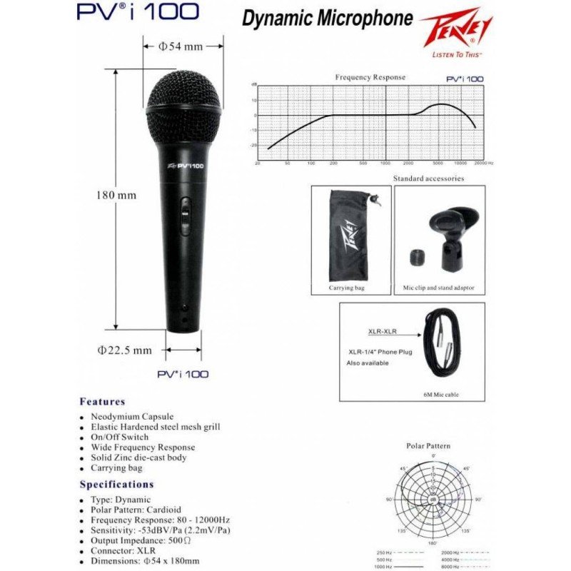 PEAVEY PVi 100 XLR - Микрофон Пивей