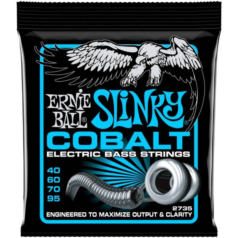 ERNIE BALL 2735 Slinky Cobalt Extra 40-95 - Струны для бас-гитары Эрни Болл