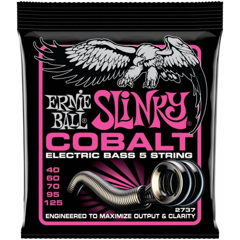 ERNIE BALL 2737 Cobalt Slinky Super 40-125 - Струны для бас-гитары Эрни Болл